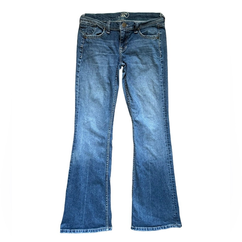 SALE Vintage Y2K ilu Jeans Low/Mid Rise Bootcut Flare Stretch Denim Distressed 9